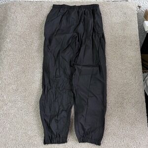 Vintage MacGregor Track Pants Mens XL Black Woven Elastic Waist Pockets Joggers